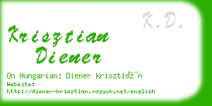 krisztian diener business card